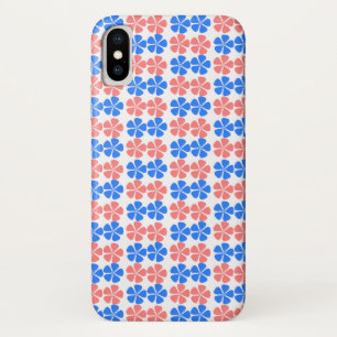 Pretty Pink Blue Floral Design Case-Mate iPhone Case