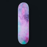Pretty Pink Blue Purple Salty Watercolor Art Skateboard<br><div class="desc">This modern and artsy design is perfect for the trendy and stylish woman. It features a hand-painted bright pink, purple, teal green, and blue sea salt salty watercolor print. It's cool, unique, girly, and contemporary. Stylize with this unique and one-of-a-kind design hand-painted by the artist of the brand La Femme,...</div>