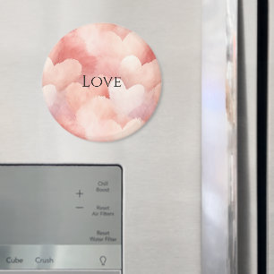Pretty Pink Blush Hearts Magnet