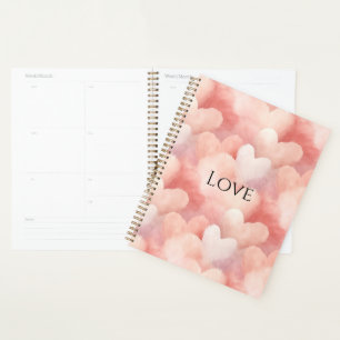 Pretty Pink Blush Hearts Planner