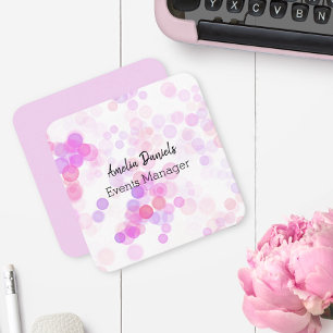 Pretty Pink Bokeh Light Business Card
