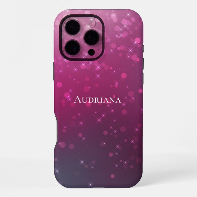 Pretty Pink Bokeh Sparkle iPhone Case (Back)