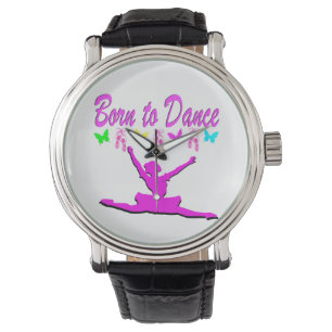 PRETTY PINK BORN TO DANCE BALLERINA DESIGN WATCH