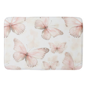 Pretty Pink Butterflies   Bath Mat