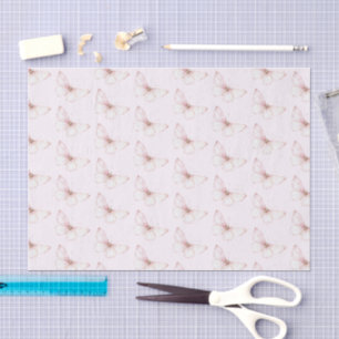 Pretty Pink Butterflies Birthday Tissue Paper