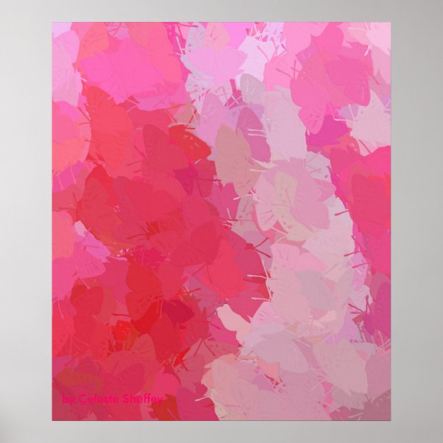 Pretty Pink Butterflies Poster (Front)