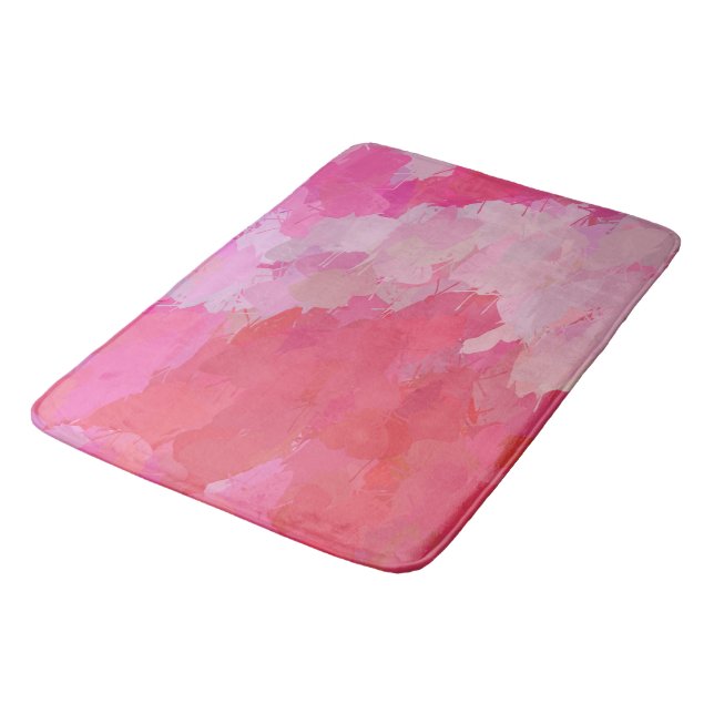 Pretty Pink Butterflies shower bath mat (Angled)