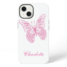 Pretty Pink Butterfly iPhone Case