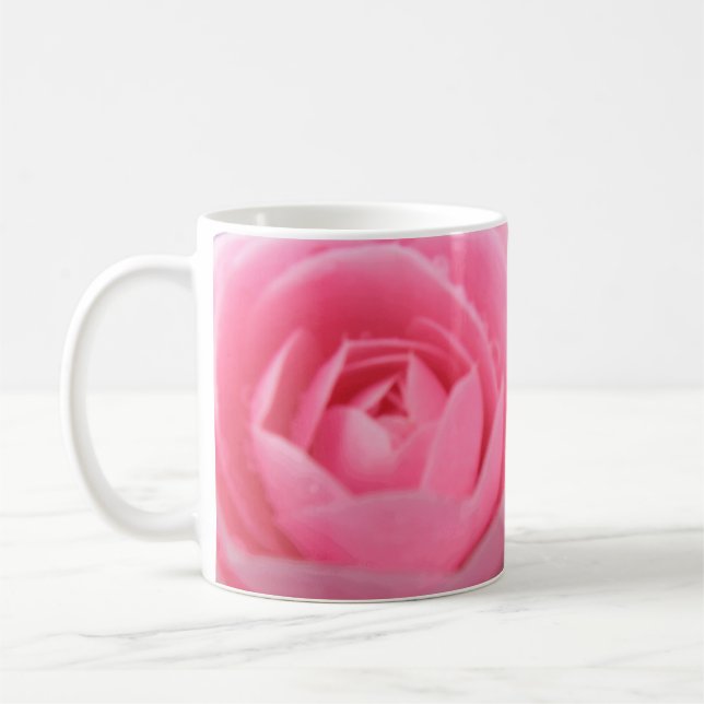 Pretty Pink Camellia Flower Mug (Left)