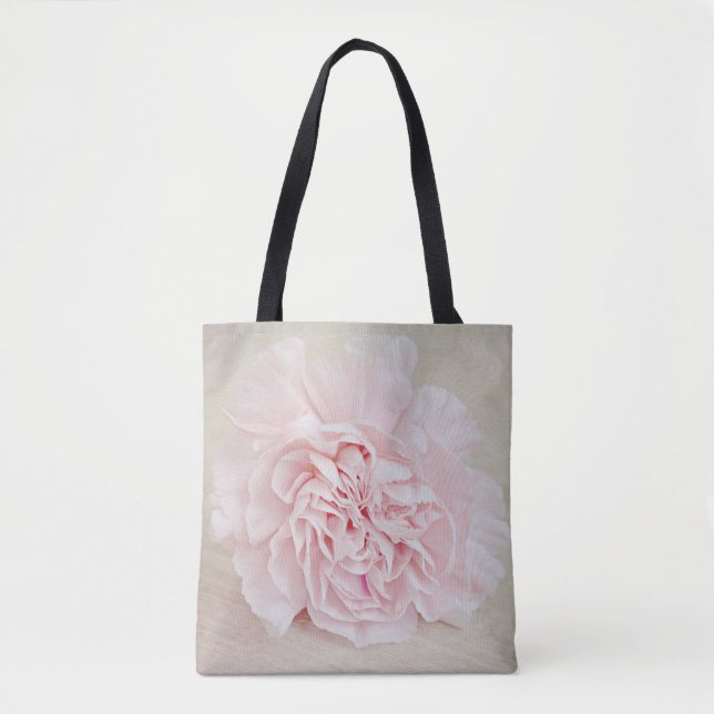 Pretty Pink Carnation All-Over-Print Tote Bag (Front)