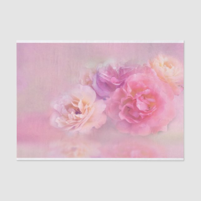 Pretty Pink Carnations Stylish Photography Tissue Paper (Front)