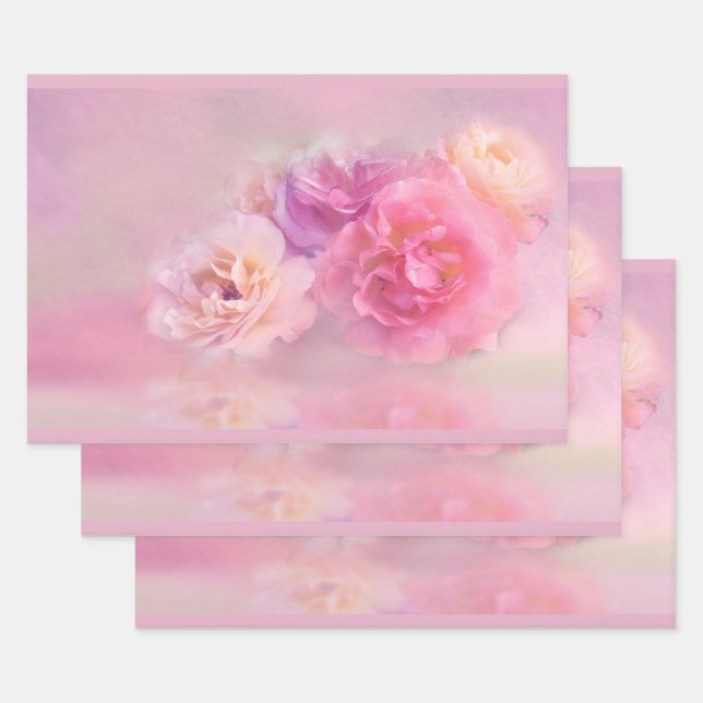 Pretty Pink Carnations Stylish Photography Wrapping Paper Sheet (Set)