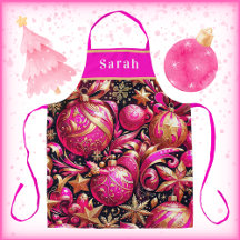Pretty Pink Christmas Ornaments Snowflakes Stars