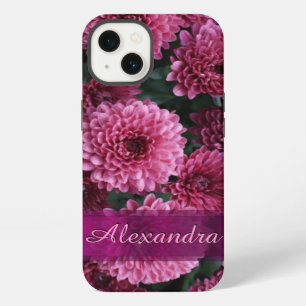 Pretty pink Chrysanthemum  flower personalized iPhone 13 Case