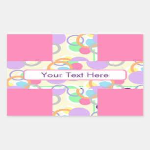 Pretty Pink Circle Bubble Cute Patterned Sticker