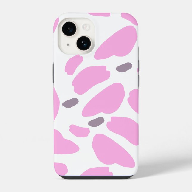 Pretty Pink Cow Print Pattern iPhone Case (Back)