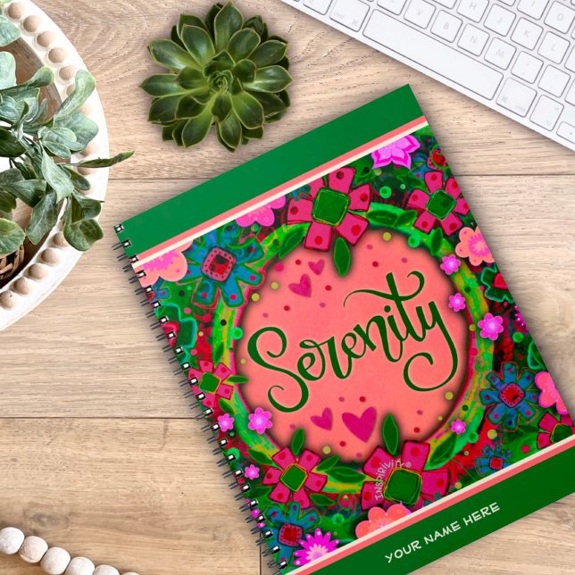 Pretty Pink Custom Floral Serenity Inspirivity Notebook (Pretty floral INSPIRIVITY serenity notebook.
)