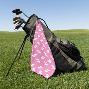 Pretty Pink Dachshund Mom Golfer Gift Golf Towel