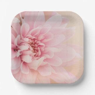 Pretty Pink Dahlia Paper Bowls and Paper Plates