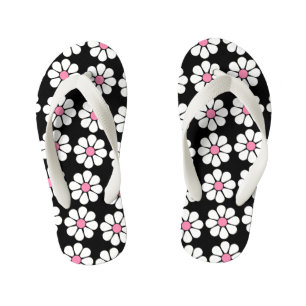 Pretty Pink Daisies Kid's Flip Flops