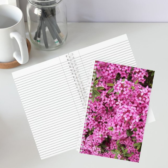 Pretty Pink Daphne Floral Notebook (In Situ)