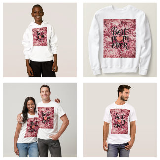 Pretty Pink Elegant Best Mom Ever Floral T-Shirt