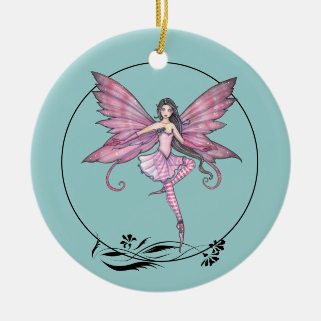 Pretty Pink Fairy Ornament (Front)