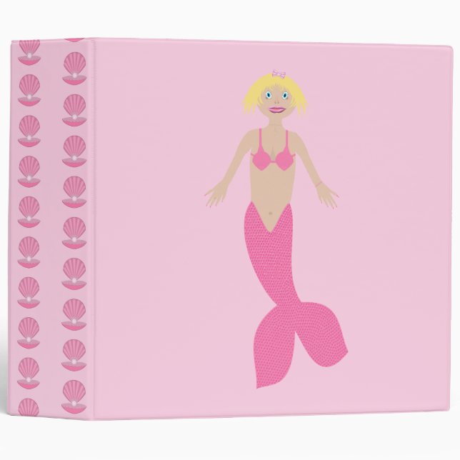 Pretty Pink Fantasy Mermaid Binder (Front/Spine)