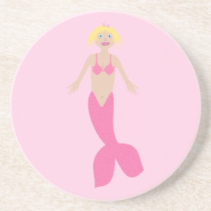 Pretty Pink Fantasy Mermaid Coaster