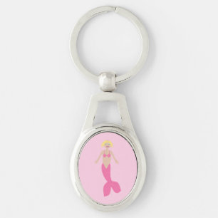 Pretty Pink Fantasy Mermaid Keychain