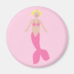 Pretty Pink Fantasy Mermaid Magnet