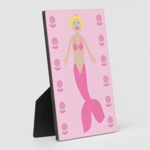 Pretty Pink Fantasy Mermaid Plaque