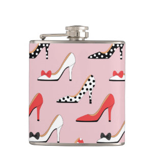Pretty Pink Fashion Heels Hip Flask