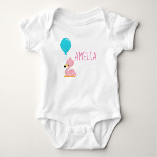 Pretty Pink Flamingo Baby Bodysuit
