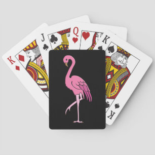 Pretty pink flamingo playing cards