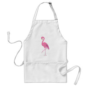 Pretty pink flamingo standard apron