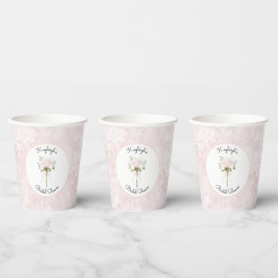 Pretty Pink Floral Bridal Shower    Paper Cups
