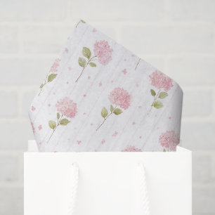 Pretty Pink Floral Bridal Shower Tissue Paper