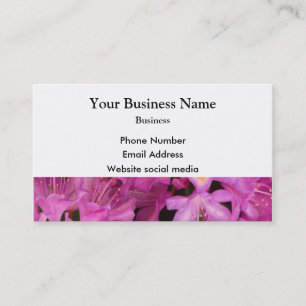 Pretty pink floral flower business card