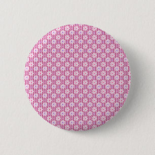 Pretty Pink Floral Pattern 2 Inch Round Button