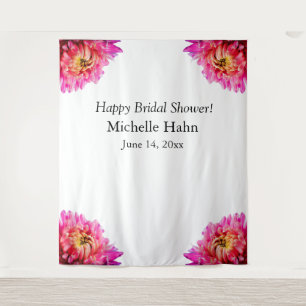 Pretty Pink Floral Photo Prop Tapestry