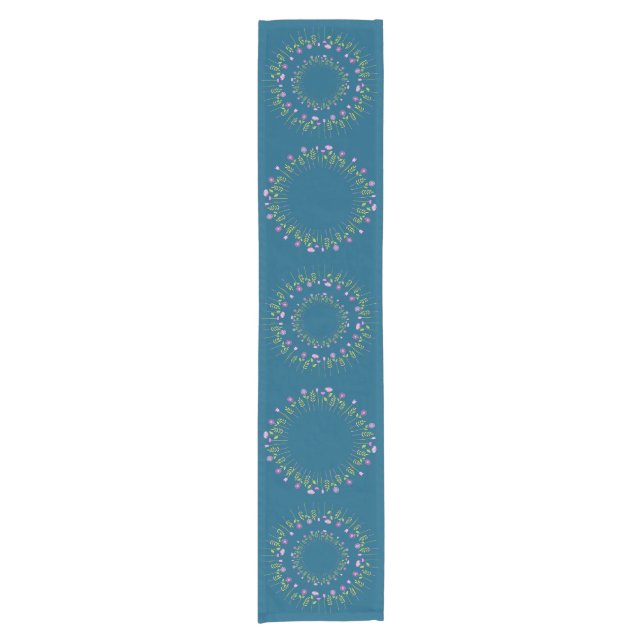 Pretty Pink Floral Table Runner (Front)