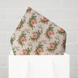 Pretty Pink Floral Tissue Paper