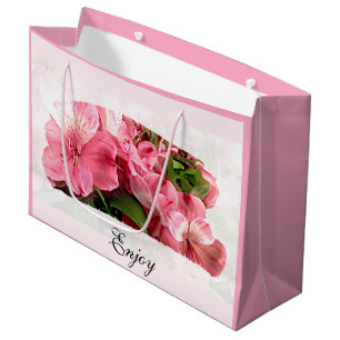 Pretty Pink Flower Gift Bag