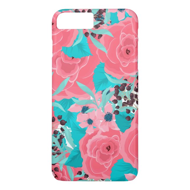 Pretty Pink Flowers Case-Mate iPhone Case (Back)