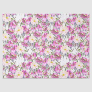Pretty Pink Flowers Tissue Paper