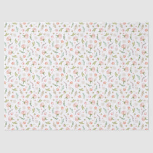 Pretty Pink Flowers Tissue Paper