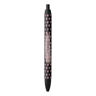 Pretty Pink Foil Abstract - Personalize All Opt Black Ink Pen