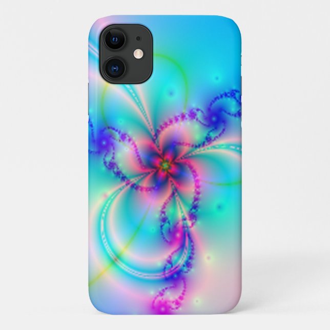 Pretty Pink Fractal Flower Case-Mate iPhone Case (Back)