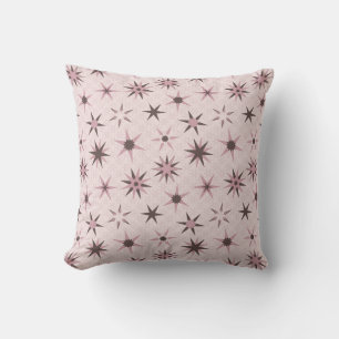 Pretty Pink Geo Stars - pattern. Throw Pillow
